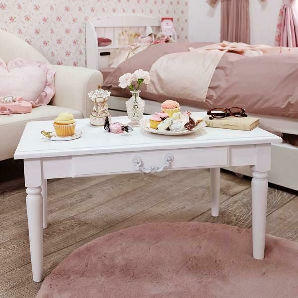 直送】テーブル小/Blanc(ブラン)｜かわいいお姫様インテリア家具・雑貨