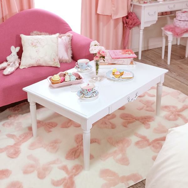 直送】テーブル大/Blanc(ブラン)｜かわいいお姫様インテリア家具・雑貨