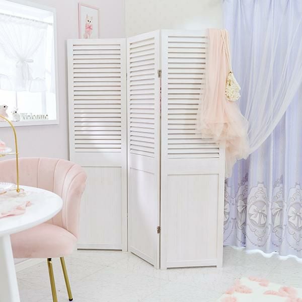 ルーバー風パーテーション（３連）/Sucre(シュクレ) パーテーション・間仕切り 画像3