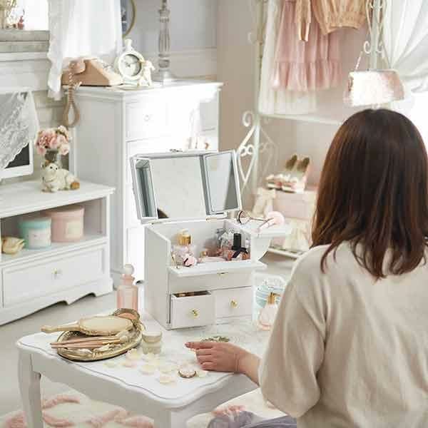 直送】ベーシックコスメボックス｜かわいいお姫様インテリア家具・雑貨