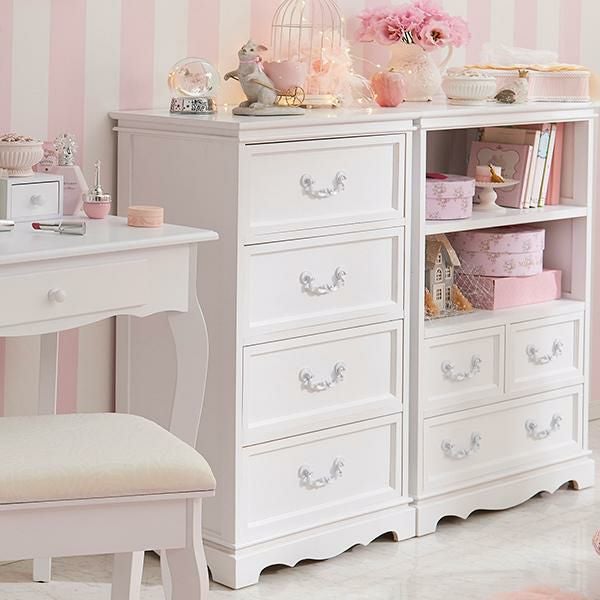 直送】チェスト小/Neige(ネージュ)｜かわいいお姫様インテリア家具