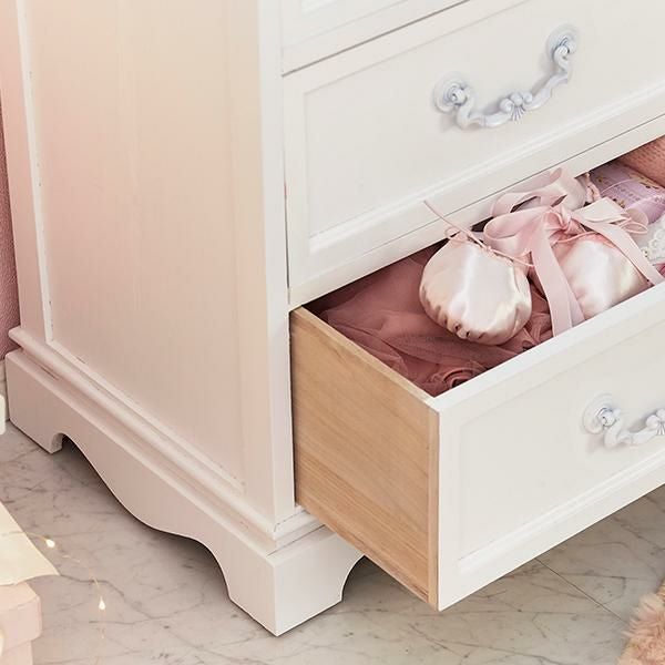 直送】チェスト小/Neige(ネージュ)｜かわいいお姫様インテリア家具