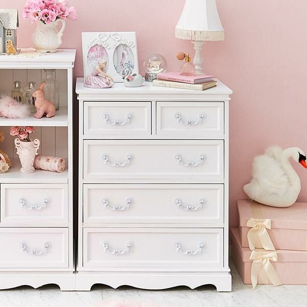 直送】チェスト大/Neige(ネージュ)｜かわいいお姫様インテリア家具