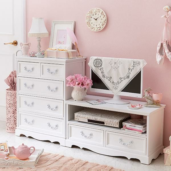 直送】チェスト大/Neige(ネージュ)｜かわいいお姫様インテリア家具