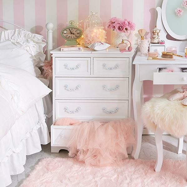 直送】チェスト大/Neige(ネージュ)｜かわいいお姫様インテリア家具