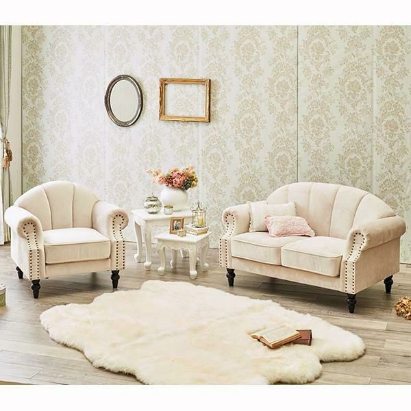 ロマンティックプリンセス　クラシカル　シェルソファ　アイボリー ソファ貝殻お姫様 直送】クラシカルシェルソファ(2人掛け)｜かわいいお姫様インテリア