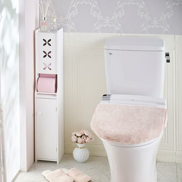 直送】スリムトイレラック(フラワー)｜かわいいお姫様インテリア家具