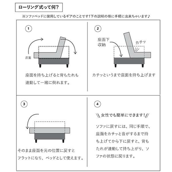 ソファーベッド(幅191ｃｍ)／ハーシー ソファーベッド 画像16
