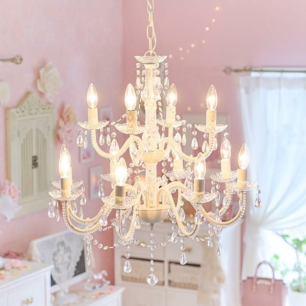 ローズシャンデリア(6灯)｜かわいいお姫様インテリア家具・雑貨の通販