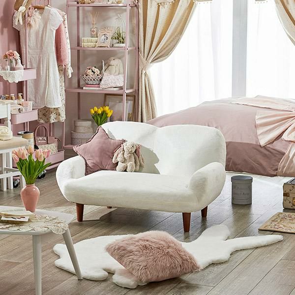 ロマプリ RomanticPrincess ピンク ソファ 直送】コンパクトラブソファ｜かわいいお姫様インテリア家具・雑貨の