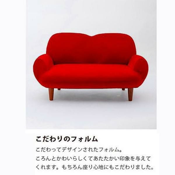 赤いラブソファー ソファー ソファ 2人掛け 二人掛け 幅122cm レザー PVC ラブソファ 2P