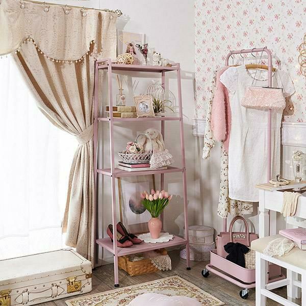 直送】くすみダスティカラーのオープンラック｜かわいいお姫様