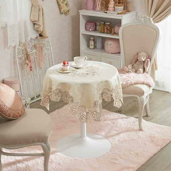 ローズレーステーブルクロス(90×90)【ラッピング対応可能】｜かわいい