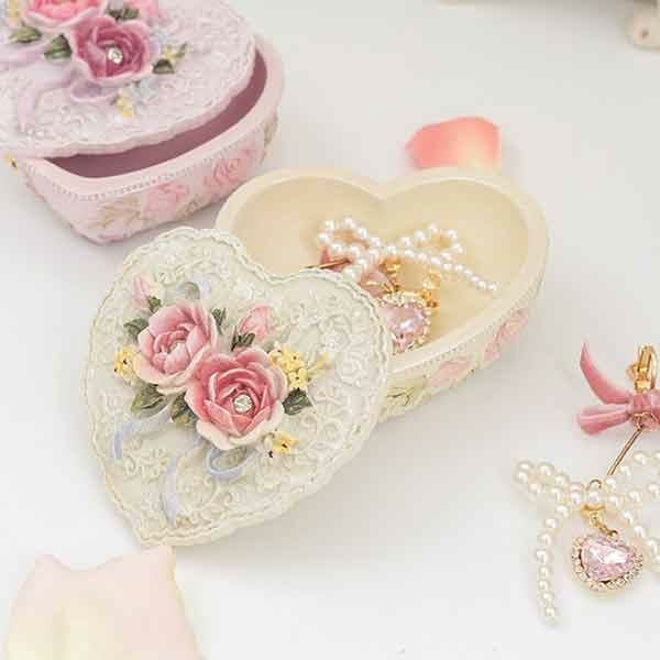 ハート型ジュエリーボックス【ラッピング対応可能】｜かわいいお姫様