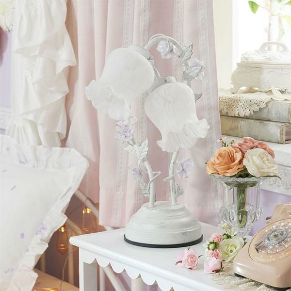 フラワースタンドライト(Muguet)/2灯｜かわいいお姫様インテリア家具