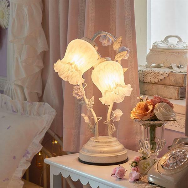 フラワースタンドライト(Muguet)/2灯｜かわいいお姫様インテリア家具