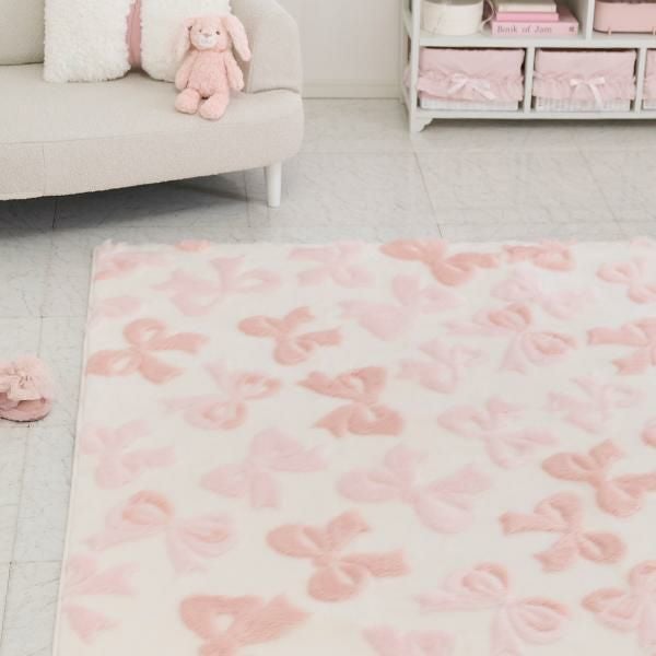 ふわふわリボンラグ（長方形・９０×１２０） ラグ(長方形) 画像2