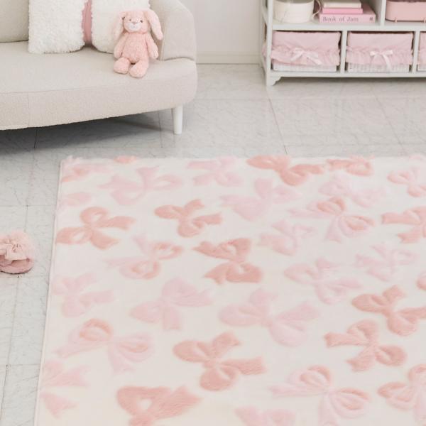 ふわふわリボンラグ（長方形・９０×１２０） ラグ(長方形) 画像2