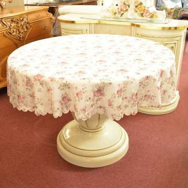 ローズ柄はっ水テーブルクロス(円形150)【ラッピング対応可能