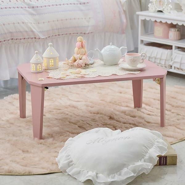 くすみダスティカラーの折りたたみテーブル（小） 折りたたみテーブル 画像1