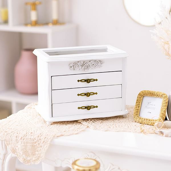 直送】アクセサリーケース3段/アンティークローズ｜かわいいお姫様