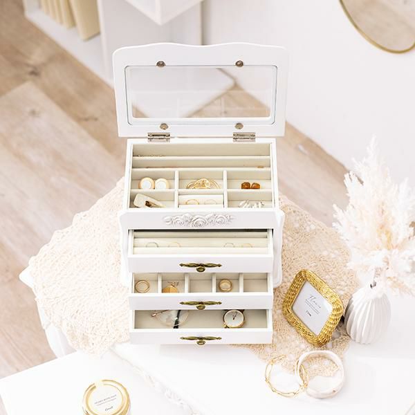 直送】アクセサリーケース3段/アンティークローズ｜かわいいお姫様