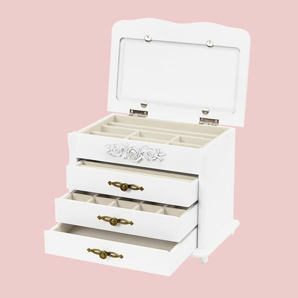 直送】アクセサリーケース3段/アンティークローズ｜かわいいお姫様