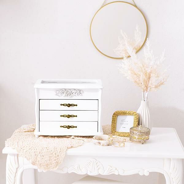 直送】アクセサリーケース3段/アンティークローズ｜かわいいお姫様