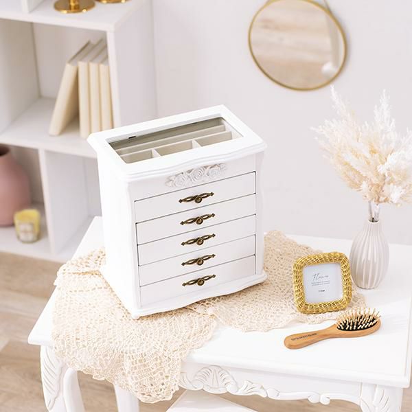 直送】アクセサリーケース5段/アンティークローズ｜かわいいお姫様