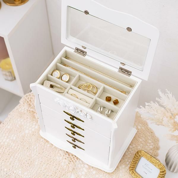 直送】アクセサリーケース5段/アンティークローズ｜かわいいお姫様