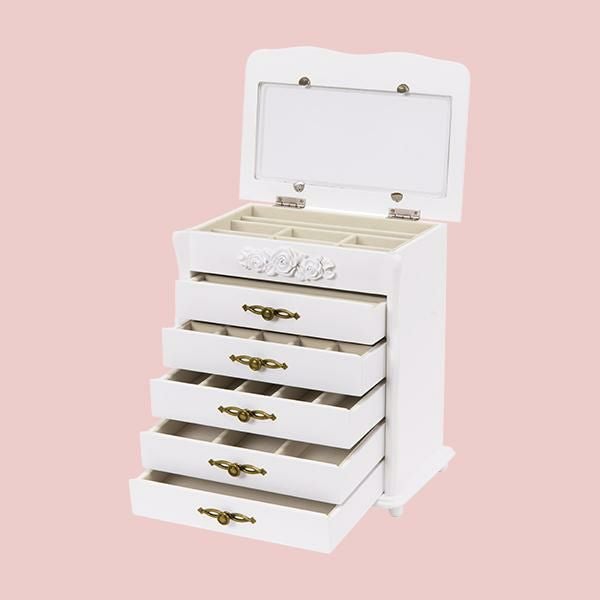 直送】アクセサリーケース5段/アンティークローズ｜かわいいお姫様