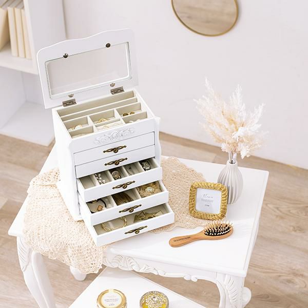 直送】アクセサリーケース5段/アンティークローズ｜かわいいお姫様