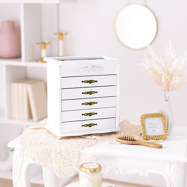 直送】アクセサリーケース5段/アンティークローズ｜かわいいお姫様