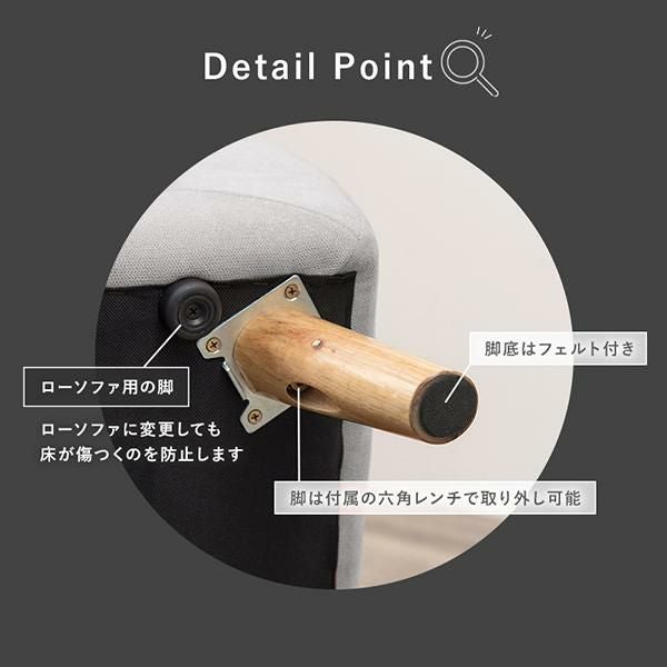 コンパクトラブソファー／エメル 2人掛けソファ― 画像11