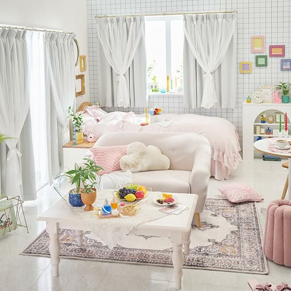 直送】コンパクトラブソファ/エメル｜かわいいお姫様インテリア家具