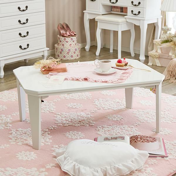直送】ニュアンスカラーのこたつテーブル｜かわいいお姫様インテリア