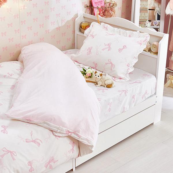 ポイント10倍♪～2/9 AM10:00まで】リボン柄布団カバー3点セット