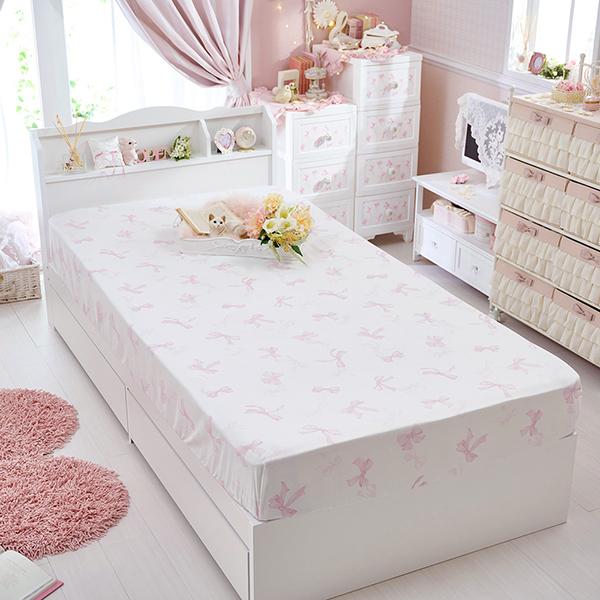 リボン柄布団カバー４点セット（ダブル） 布団カバーセット　ダブル 画像6