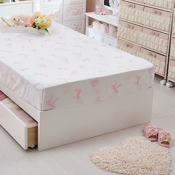 リボン柄布団カバー4点セット(ダブル)【ラッピング対応可能