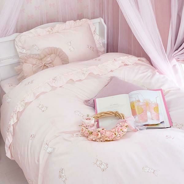 うさぎ柄布団カバー3点セット(セミダブル)【ラッピング対応可能