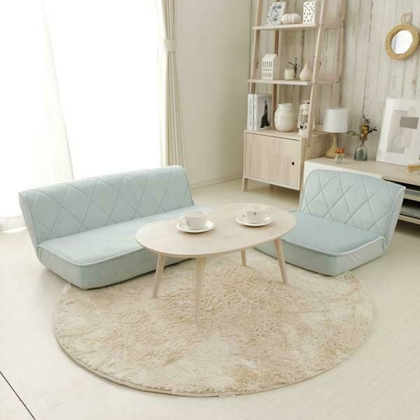 直送】くすみパステルカラーのローソファ(W)｜かわいいお姫様