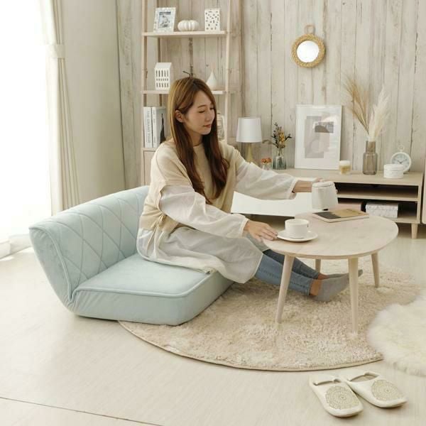 直送】くすみパステルカラーのローソファ(W)｜かわいいお姫様
