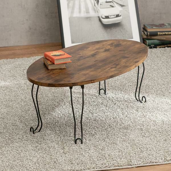 直送】猫脚折りたたみテーブル(幅80cm・ラウンド)｜かわいいお姫様