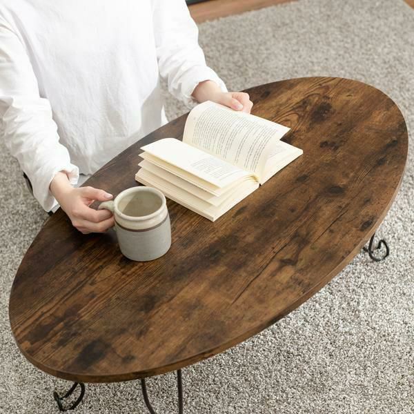 直送】猫脚折りたたみテーブル(幅80cm・ラウンド)｜かわいいお姫様