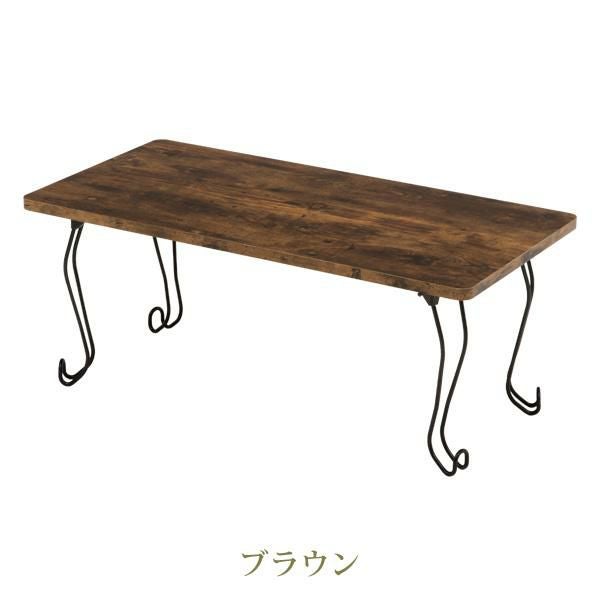 猫脚折りたたみテーブル（幅９０cm・スクエア） 折りたたみテーブル 画像7