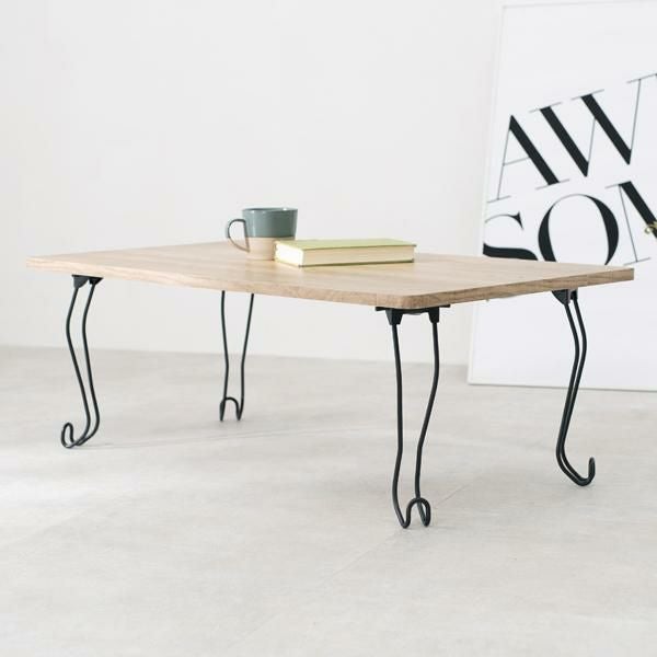 猫脚折りたたみテーブル（幅９０cm・スクエア） 折りたたみテーブル 画像11