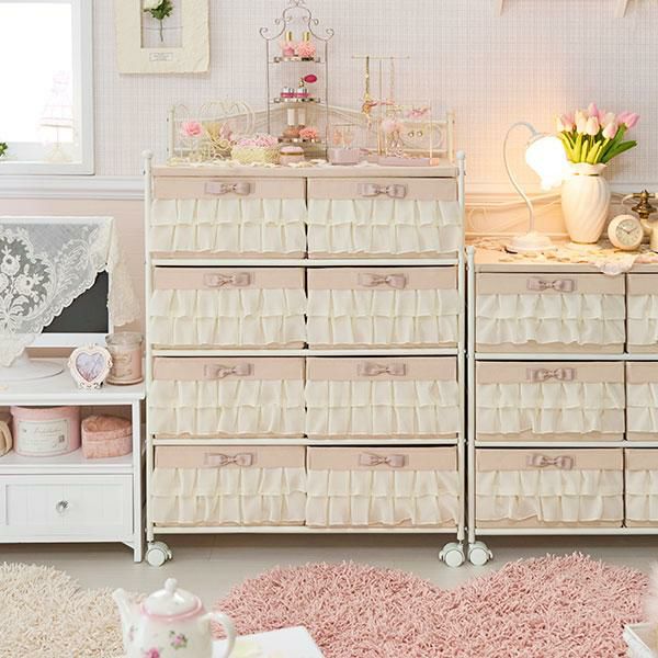 フリルボックスチェスト（8杯）／peche(ペッシュ) タンス・チェスト 画像2