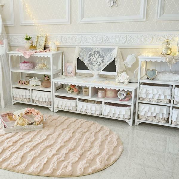 直送】フリルバスケットチェスト(2杯)/fleurette(フルレット