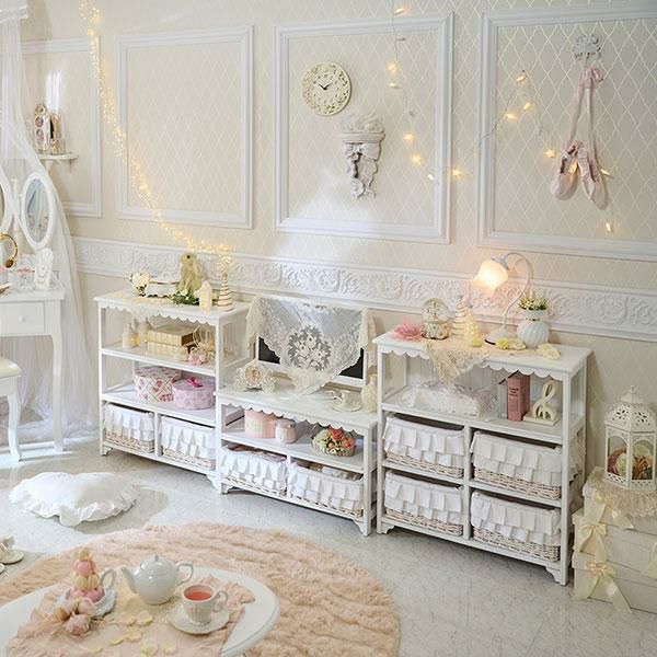 直送】フリルバスケットチェスト(2杯)/fleurette(フルレット