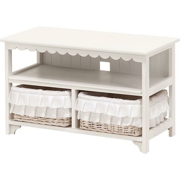 直送】フリルバスケットテレビ台(小)/fleurette(フルレット)｜かわいい